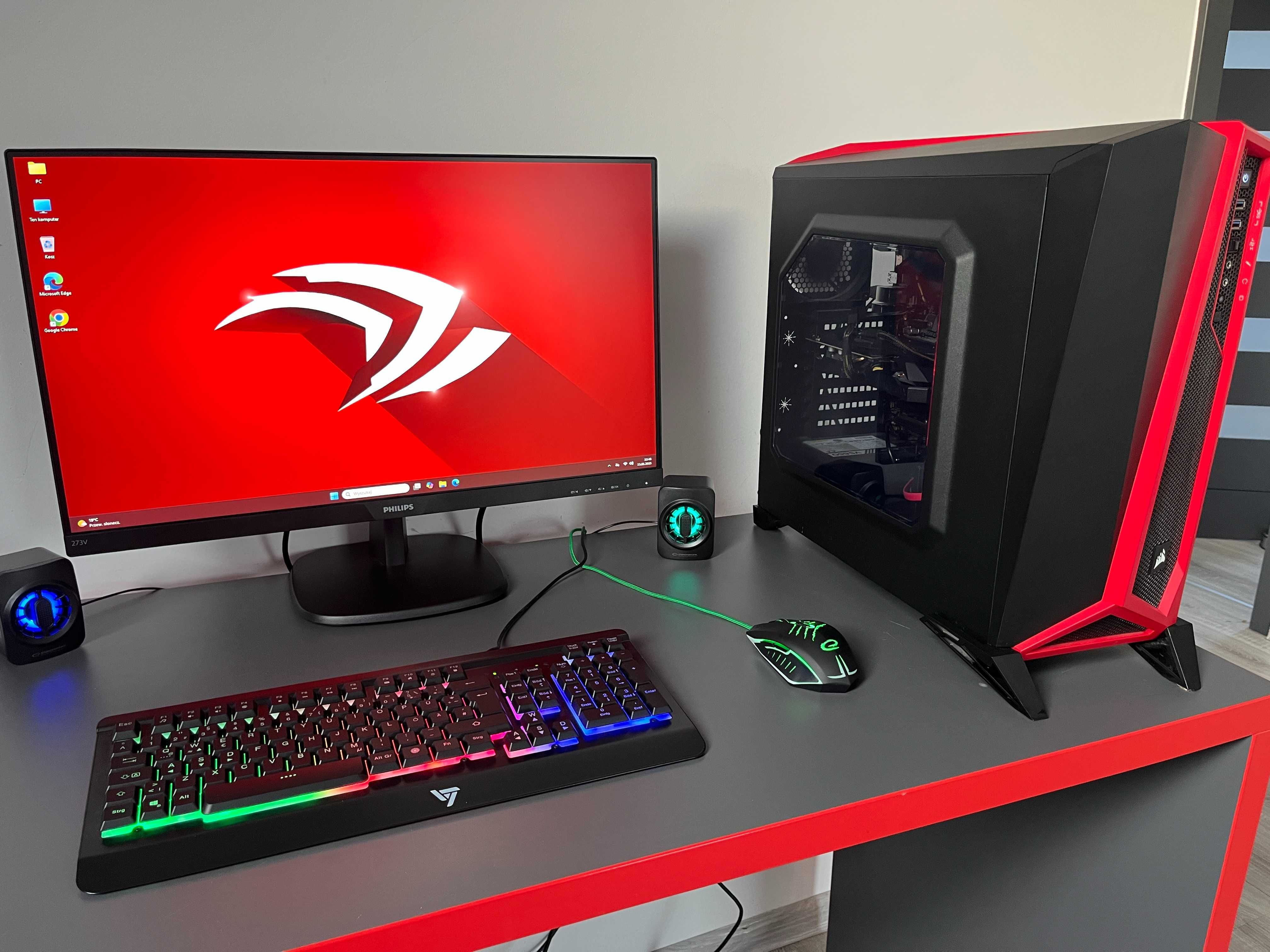 Komputer Gamingowy Gracz i5 16GB DDR4 SSD 1,5 TB GTX 1660 Monitor 27