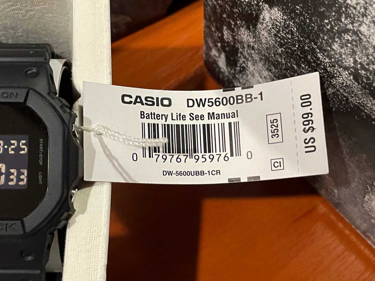 Casio G-Shock DW-5600BB-1 чоловічий годинник оригінал чорний Часы