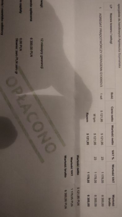 Agregat prądotwórczy geragenn