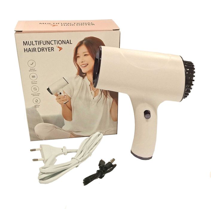 Акумуляторний фен WNK-2027 для сушіння та укладки волосся