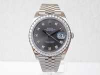 Rolex Datejust 41 Rhodium Diamond Dial Diamond Bezel Jubilee Bracelet