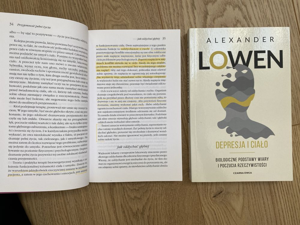 Alexander Lowen, 2 książki: Przyjemność + Depresja i Ciało