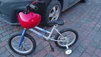 Rower dziecięcy BMX 16" + kask i kółka boczne