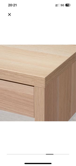 Biurko IKEA Micke 105x50  kolor dąb bielony