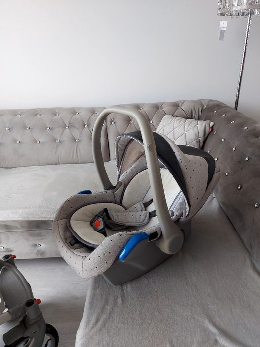 Wozek 3w1 4w1 siwy szary uniwersalny camarelo Avenger r