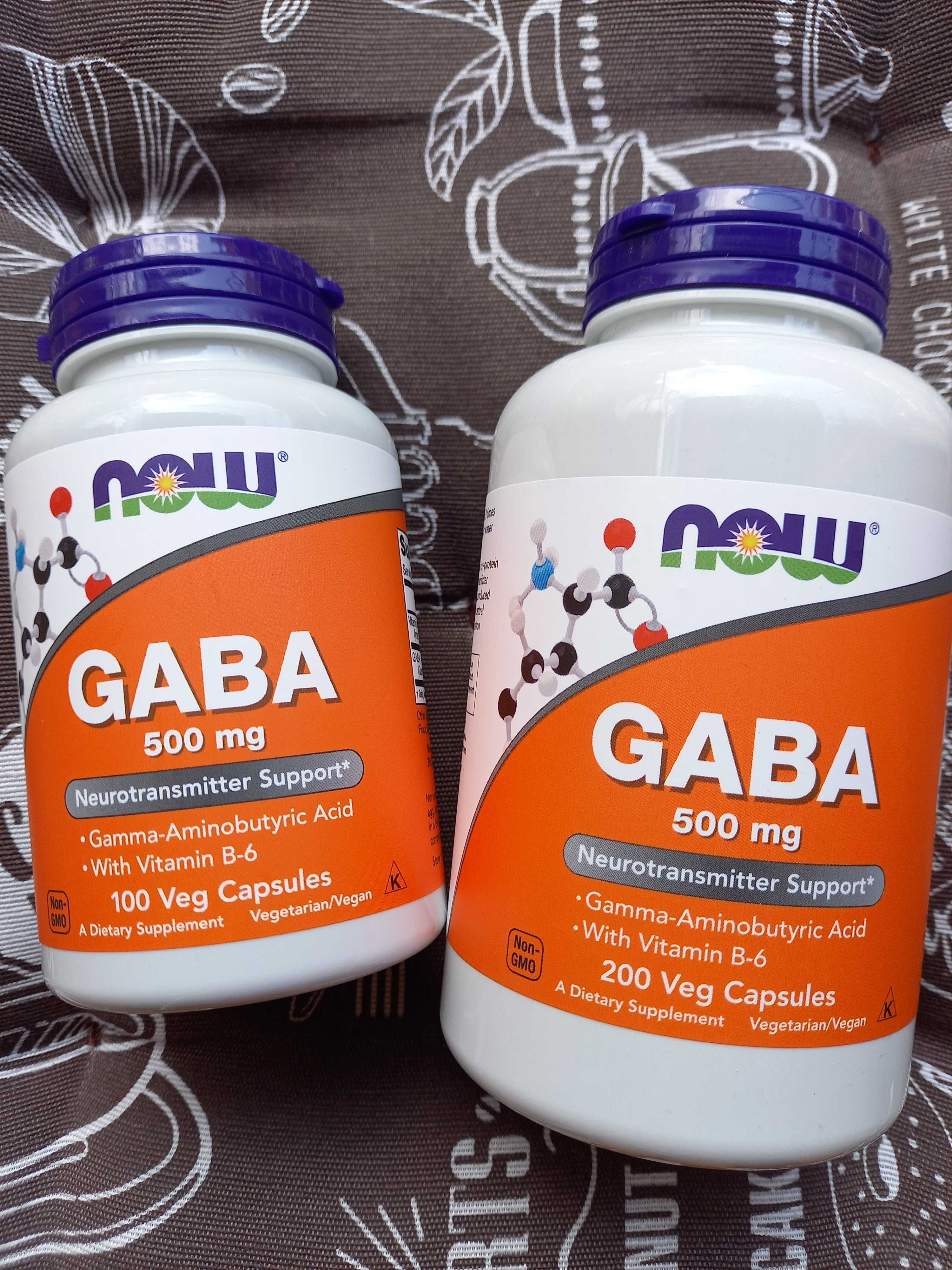 Now Foods, Габа, ГАМК, Gaba, 500 750 мг, 100 250 капсул
