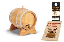 Dębowa beczka 15L na whisky bimber wino nalewki prezent z Atestem PZH