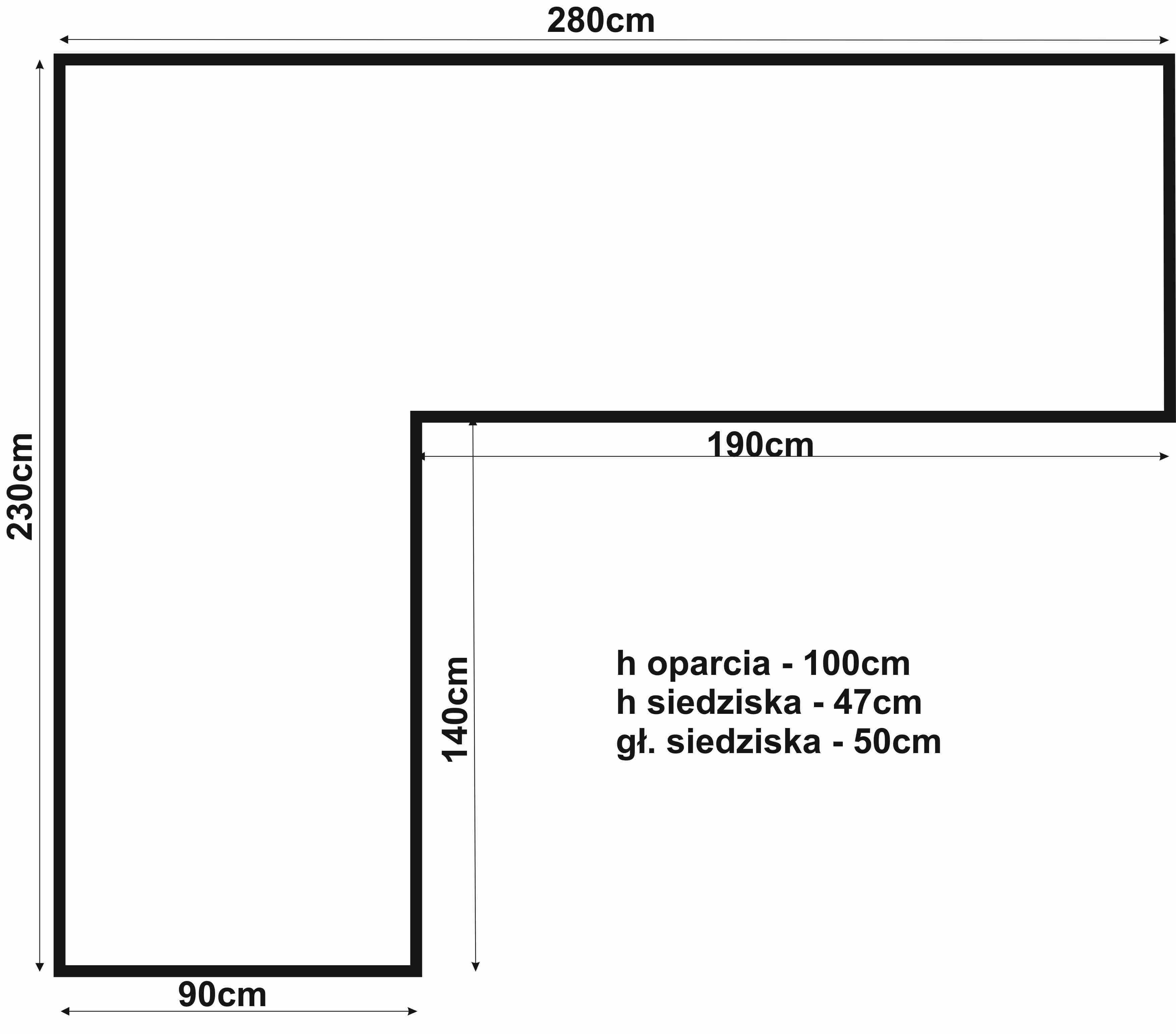 Duży wygodny narożnik L 280x230 brązowy jak NOWY - mikrowelur