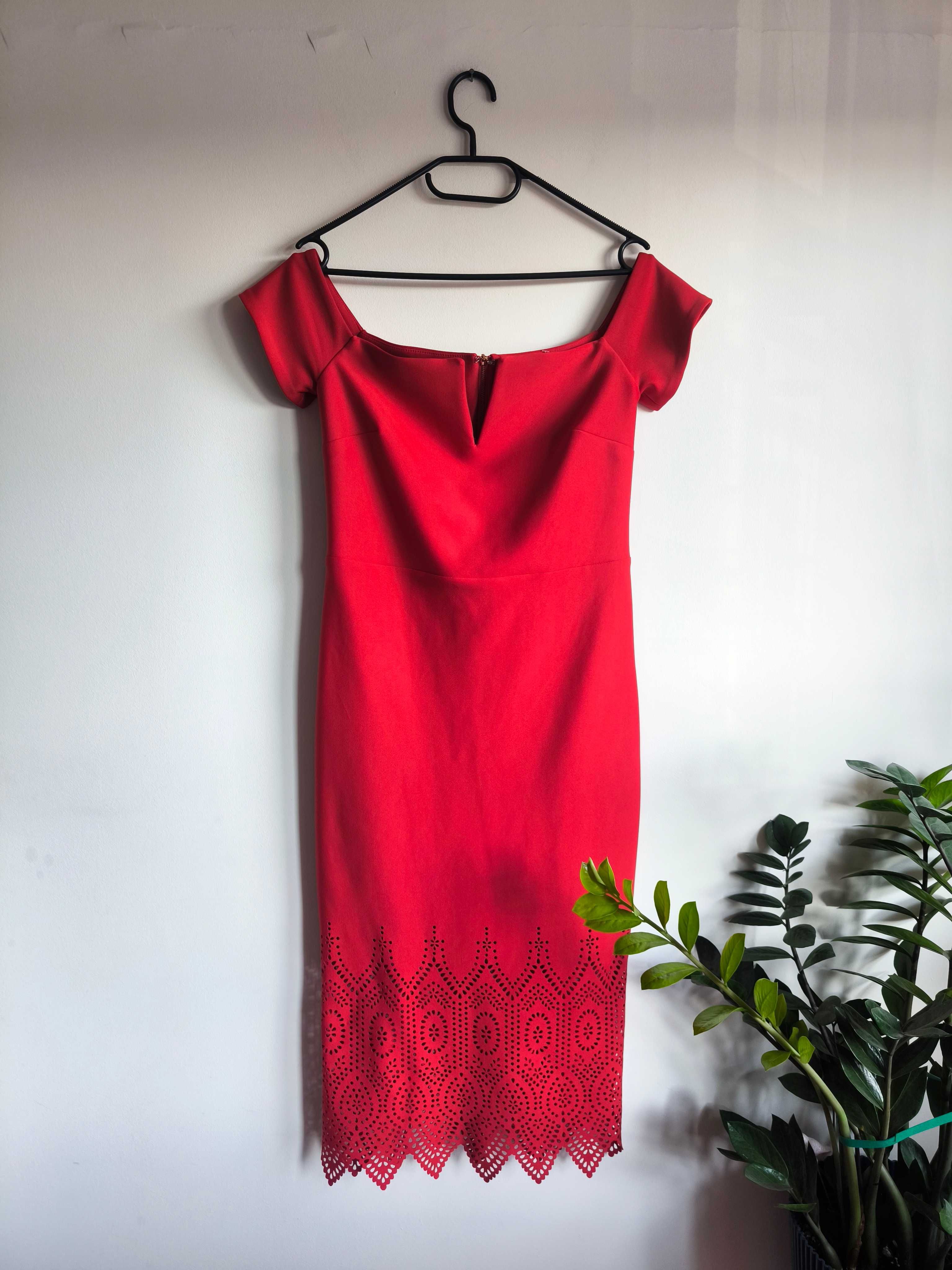 Elegancka czerwona sukienka MIDI Next Dresses – rozmiar L/40