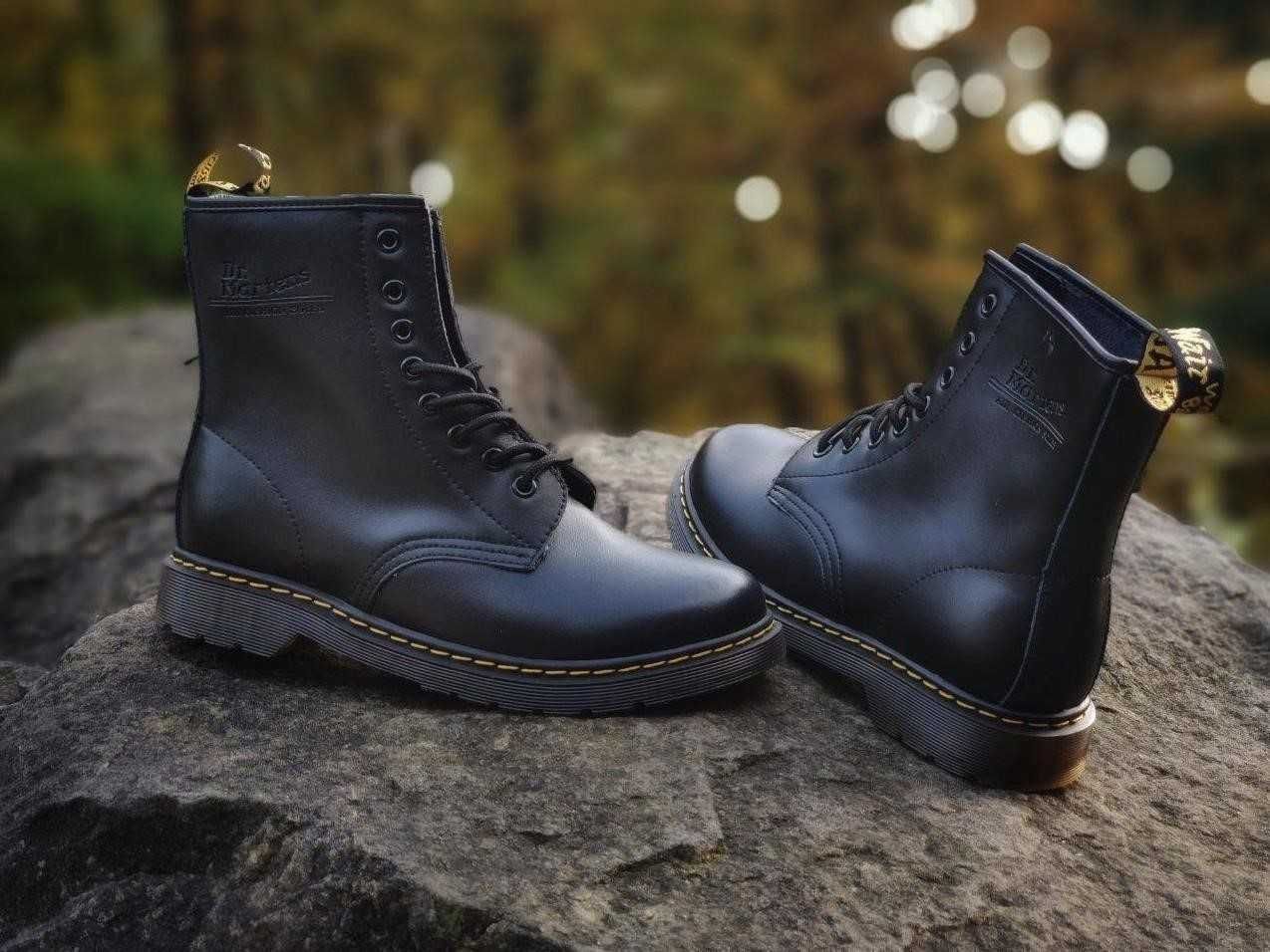 Черевики чоловічі демісезонні мартінси Dr. Martens 1460 Black наложка