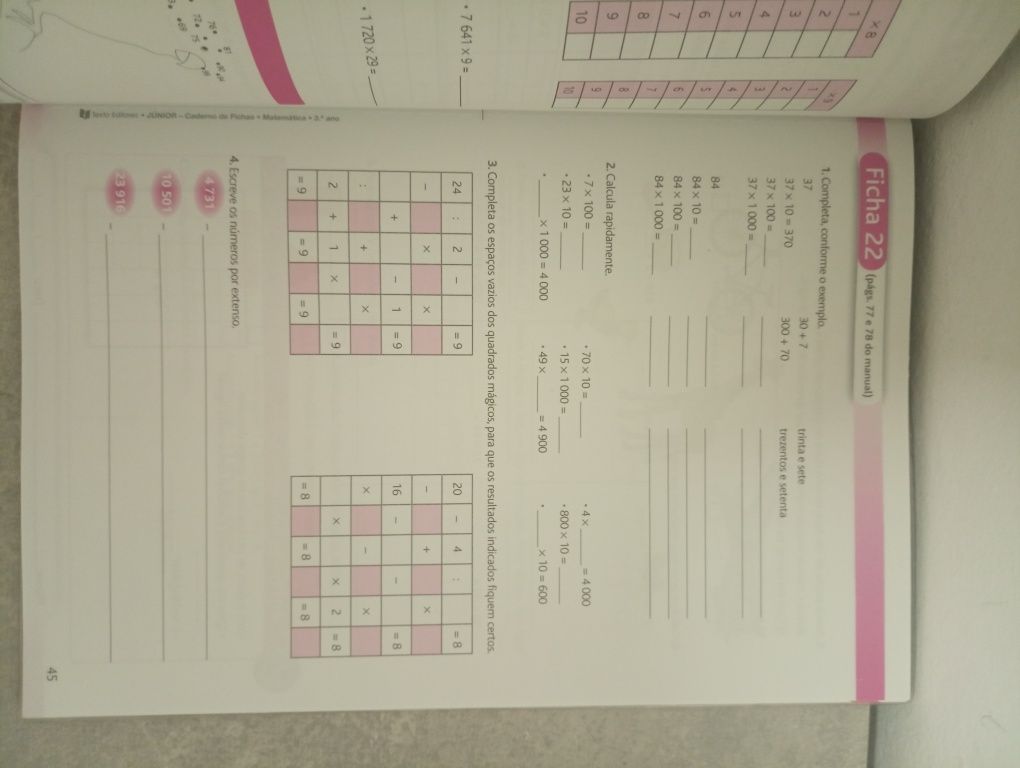 Matemática 3º ano manual e caderno de atividades