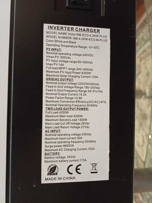 Viktor NM Гібридний інвертор 4.2kw 24v