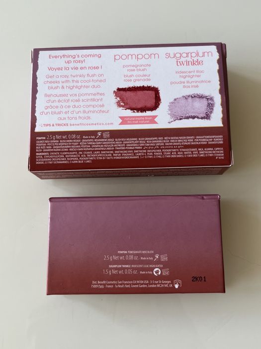 Mini paleta Benefit Rosy Twilight - Pompon i Sugarplum sparkle