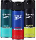 ZESTAW Reebok MEN Dezodorant dla mężczyzn 3x 150 ml MIX zapachów