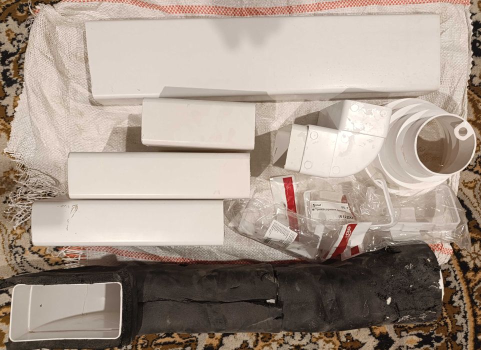 Вентиляционный канал(трубы )для вытяжки ,переходники,держатели