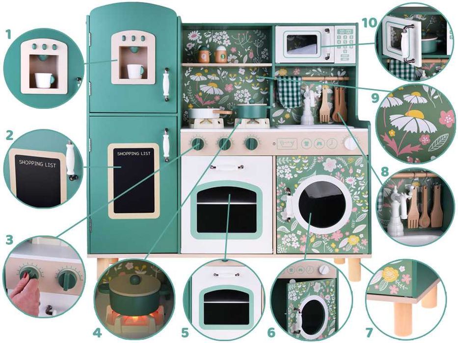 Drewniana kuchnia dla dzieci — piękna, bezpieczna i pełna funkcji