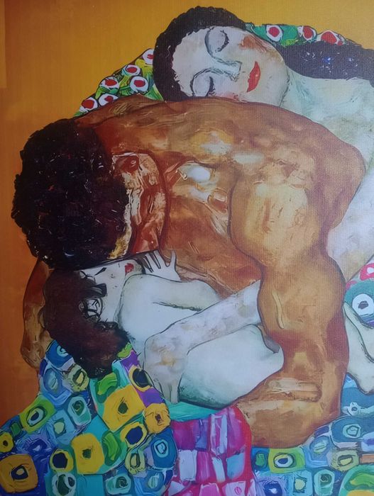 Obraz na płótnie - Rodzinny uścisk, 50x70cm