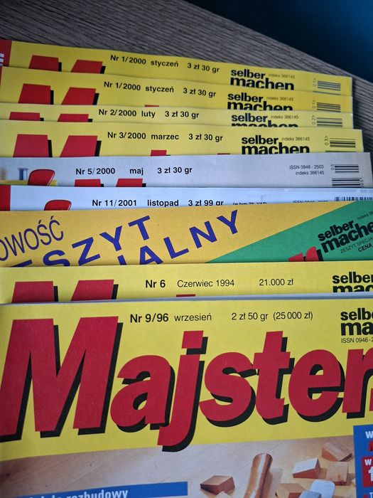 Zestawu starych czasopism Majster