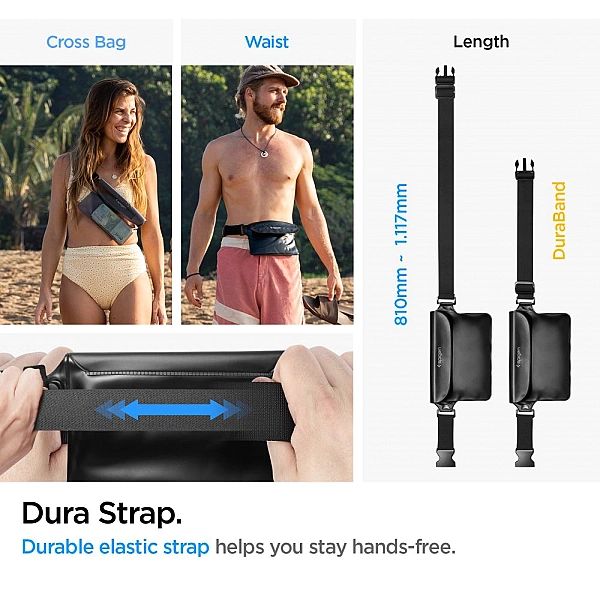Spigen A620 Universal Waterproof Waist Bag Black