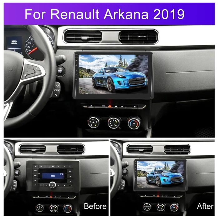 Rádio android Renault Arkana GPS Carplay Wi-Fi Bluetooth RDS novo