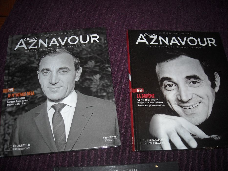 Volumes colecao Charles Aznavour com CD - novos