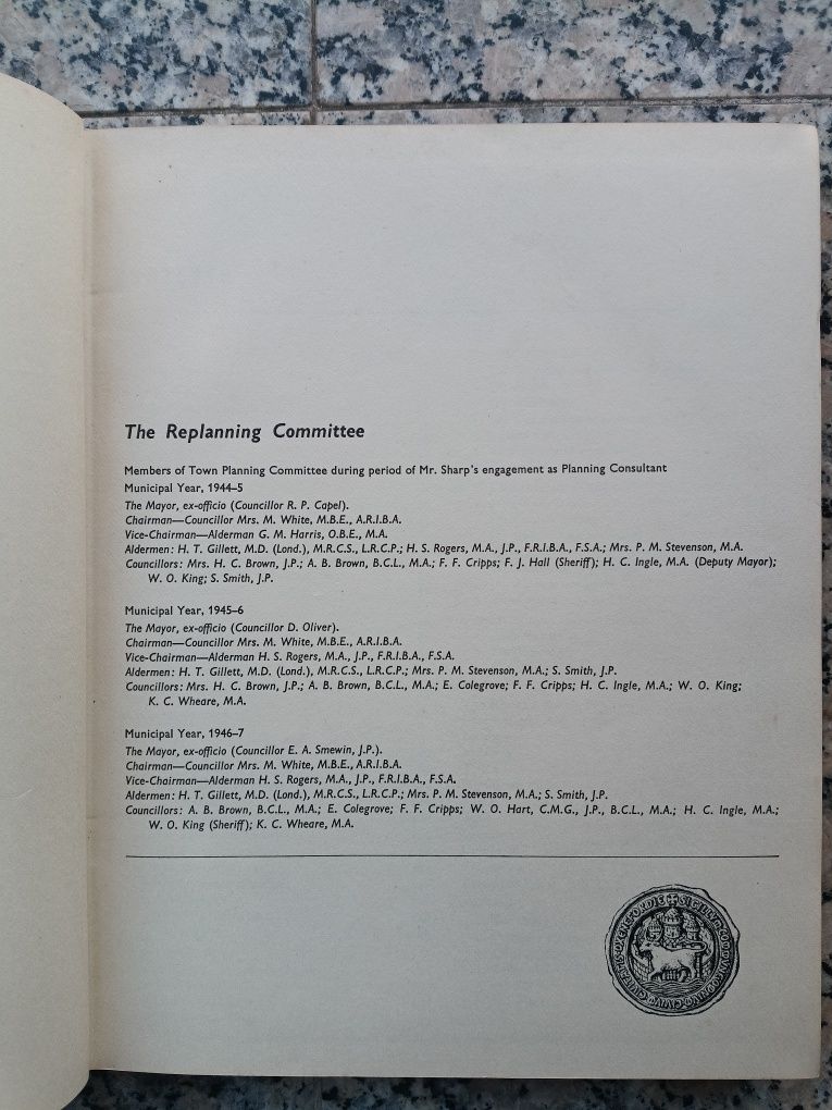 Livro: "Oxford Replanned"