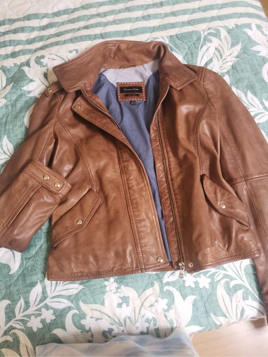 Casaco massimo dutti cabedal em bom estado