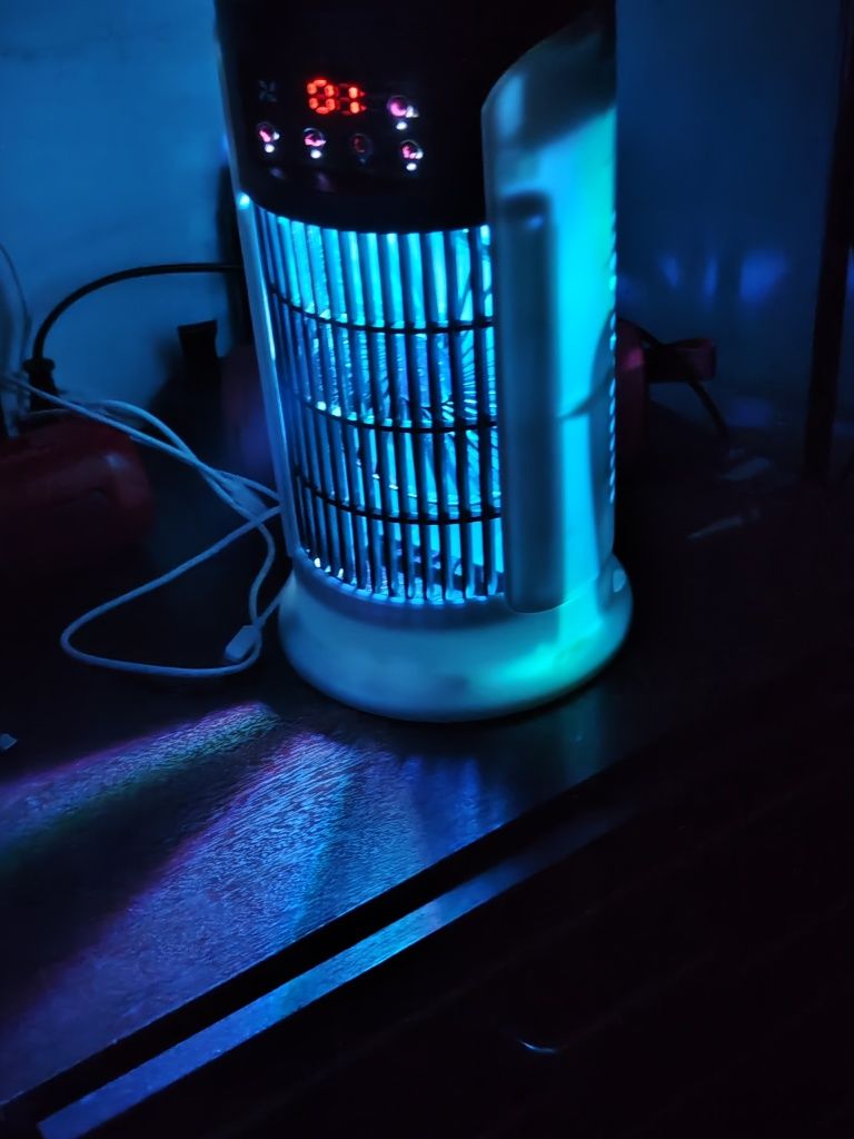 Mini ar condicionado com luz
