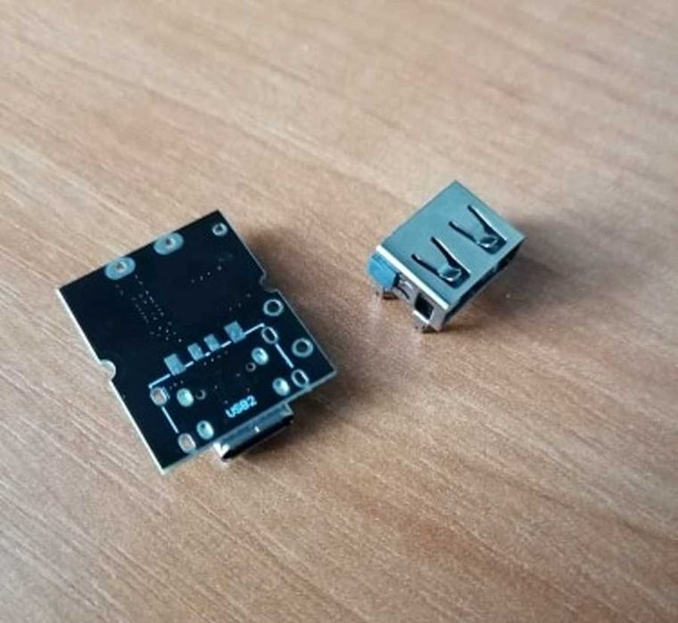 Мини модуль плата - павербанк 5V 2A Type-C с защитой и LED индикация