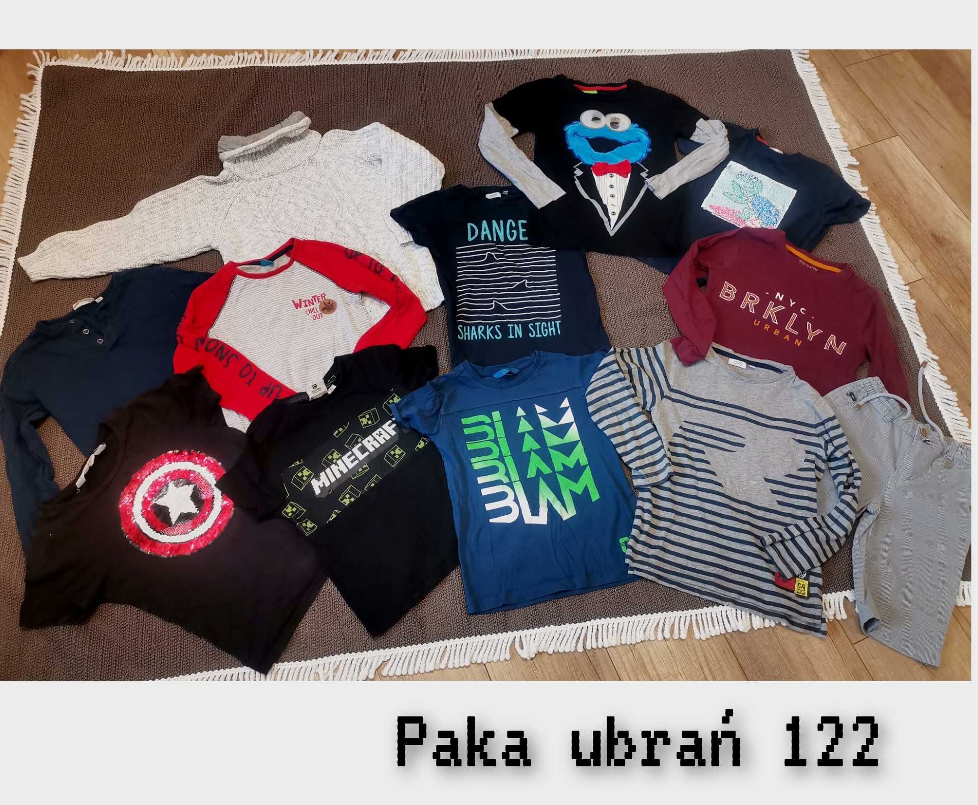 Paczka t-shirt 122 Buzki 122 zestaw ubrań