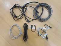 Zestaw NOWYCH kabli (do drukarki, USB, Displayport, HDMI itd)