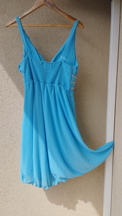 Sukienka damska Mayaadi Deluxe r. XL jasno niebieska na ślub sylwestra