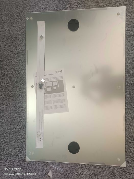 SIGEL GL141 Szklana tablica magnetyczna/biała tablica 100 x 65 cm