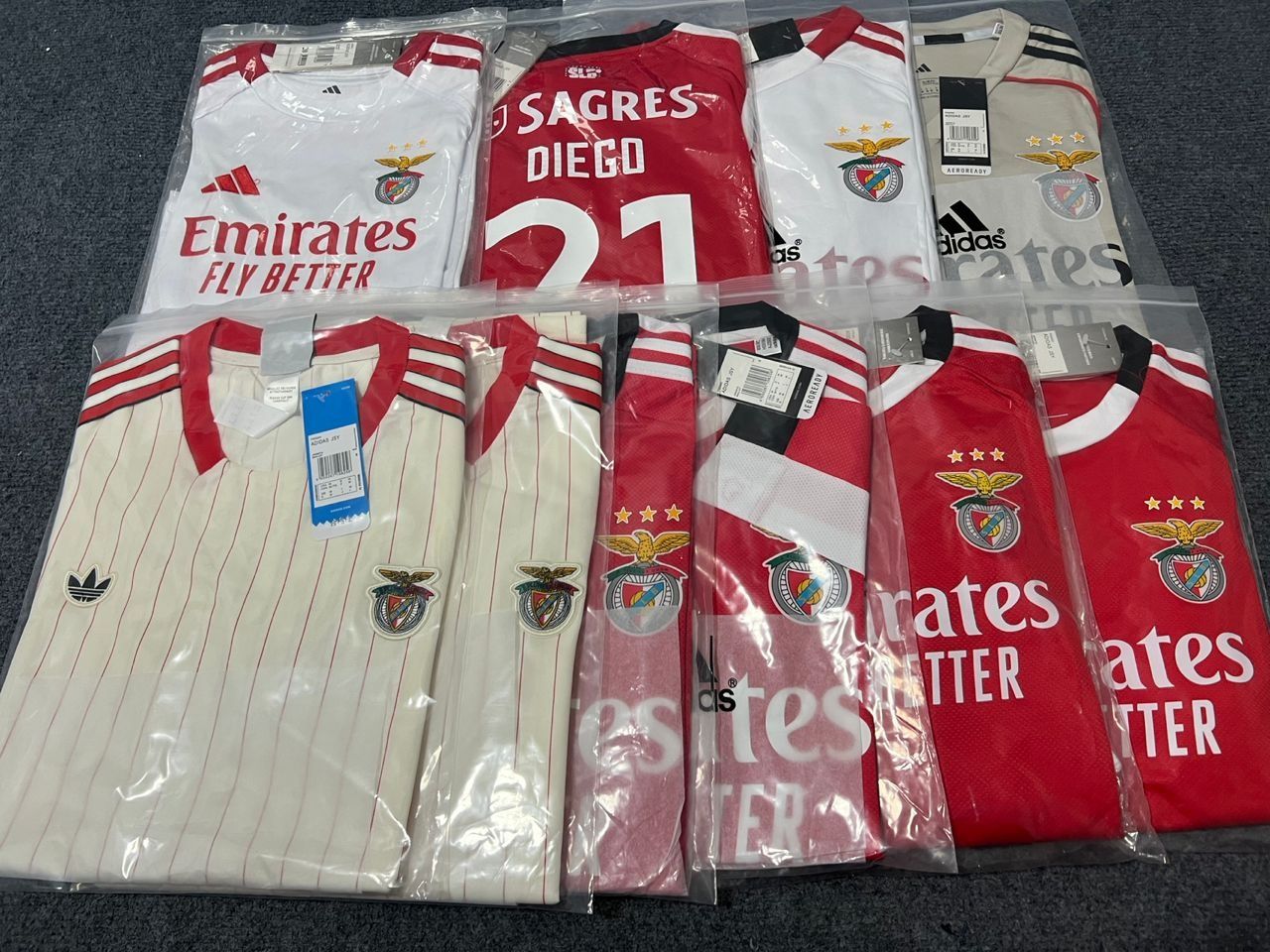 Camisolas FC Porto, Benfica, Sporting