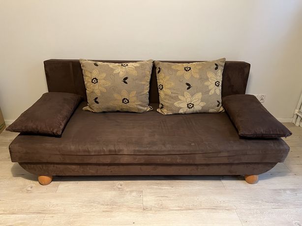 Sofa rozkładana z fotelami (używane)