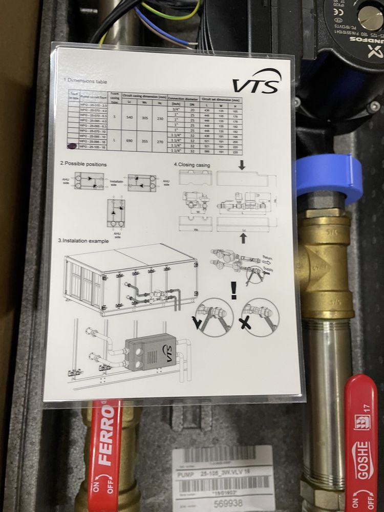 Nowy Zestaw zaworowo - pompowy VTS hydraulika