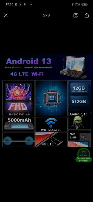 Продам новий планшет 2025  з функцією телефонного дзвінка