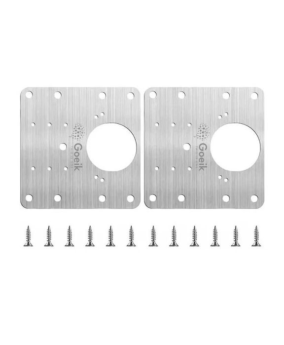 Placas de Reparação de Dobradiças, com Kit de Parafusos - 2 unidades