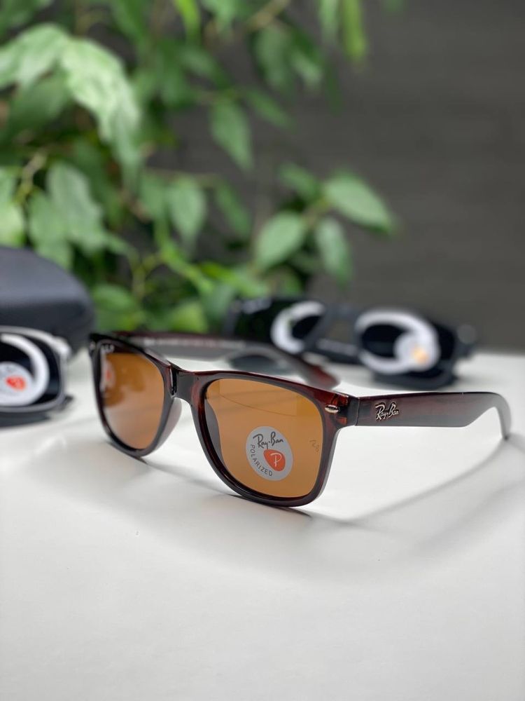 Мужские очки черные Ray Ban 2140 POLARIZED Wayfarer с поляризацией рей