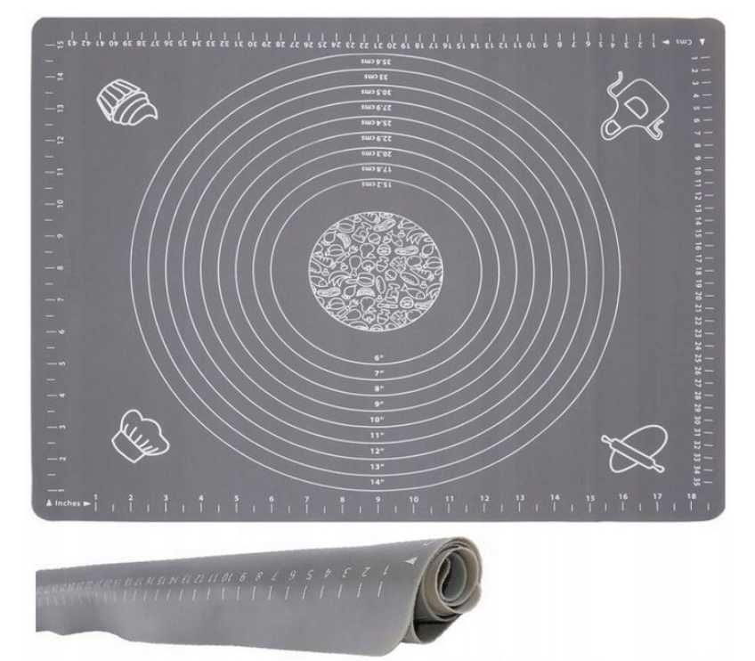 Stolnica Silikonowa Duża Mata XXL 60x40 Do Ciasta Kuchenna Podkładka