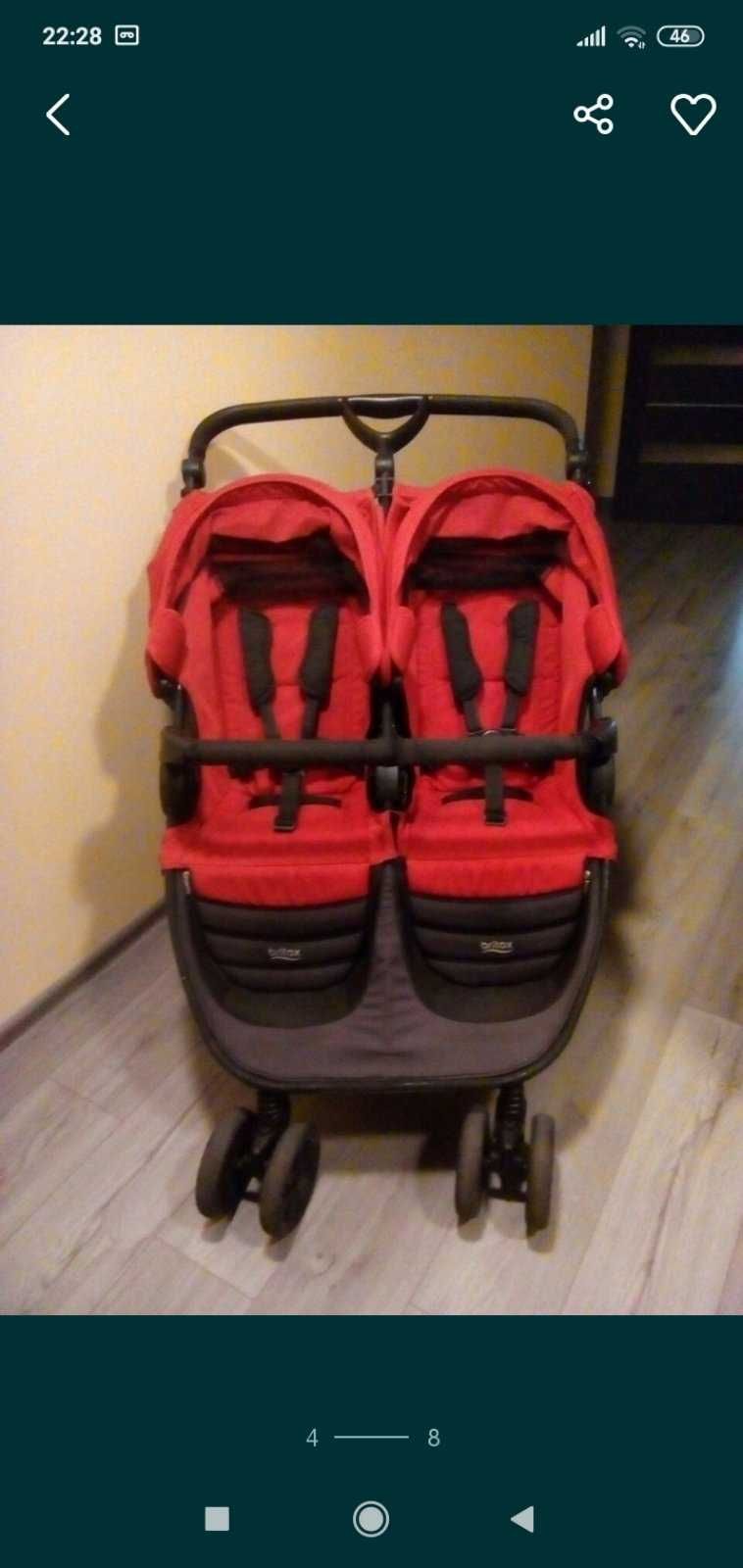 Продам коляску Britax B-Agile Double для двойни (близнецов)