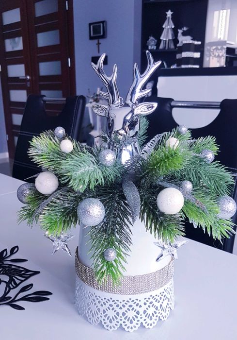 Stroik Świąteczny Kompozycja Świąteczna Glamour