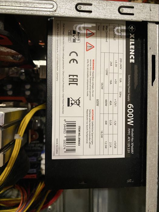 Блок питания, Материнская плата, видеокарта