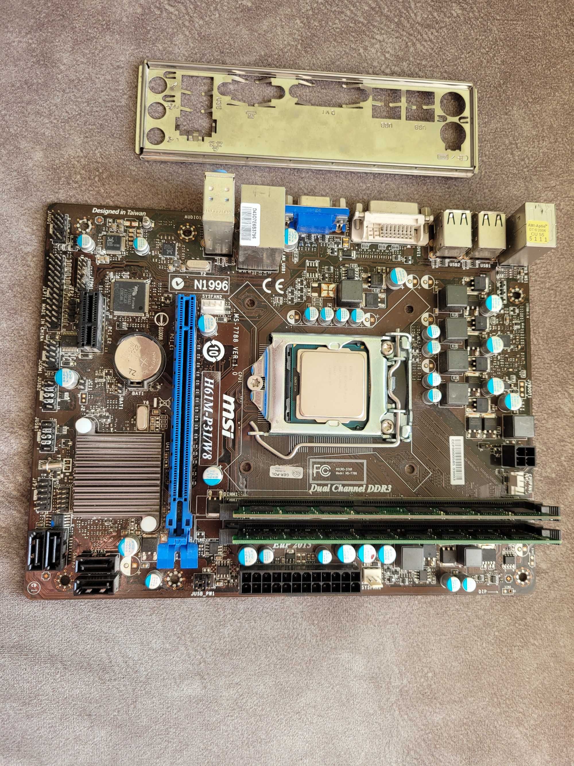 Komputer - Zestaw intel i5 2500, MSI H61M-P31, RAM 8GB, HDD 500GB.