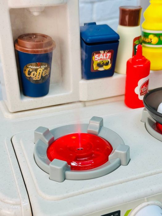 Висока дитяча кухня з водою та парою на 69 предметів, висота 92 см