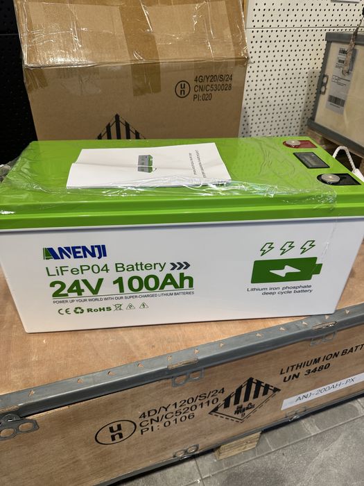 Акумуляторна батарея ANENJI 24V 100AH ​​LiFePO4 з bluetooth