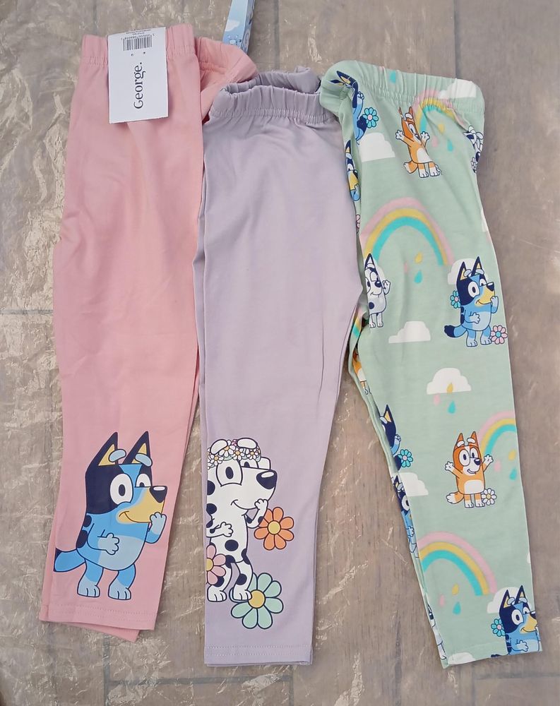 3 pary legginsów dziewczęcych Bluey