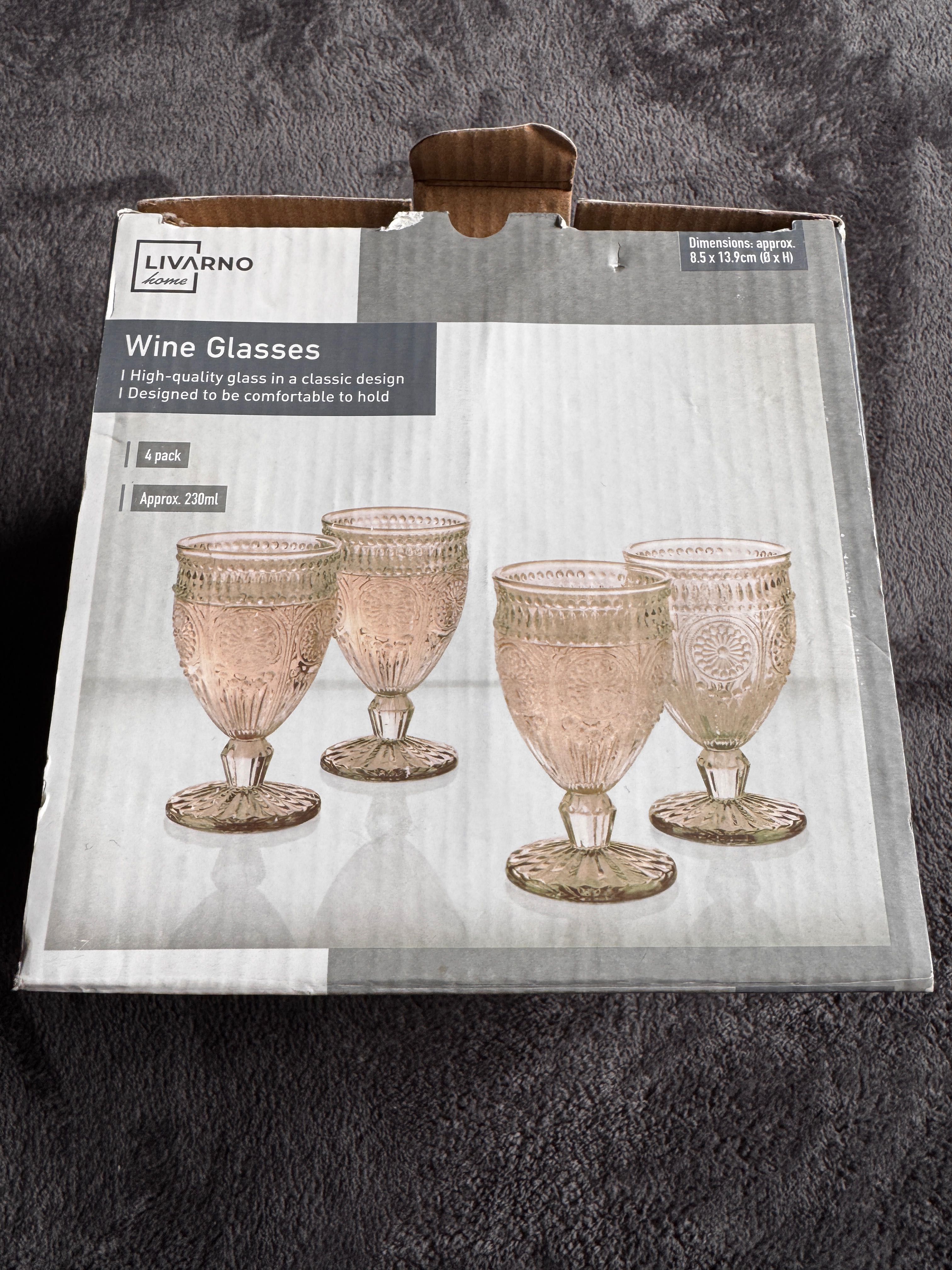 Nowe kieliszki do wina 4 szt. - Livarno home
