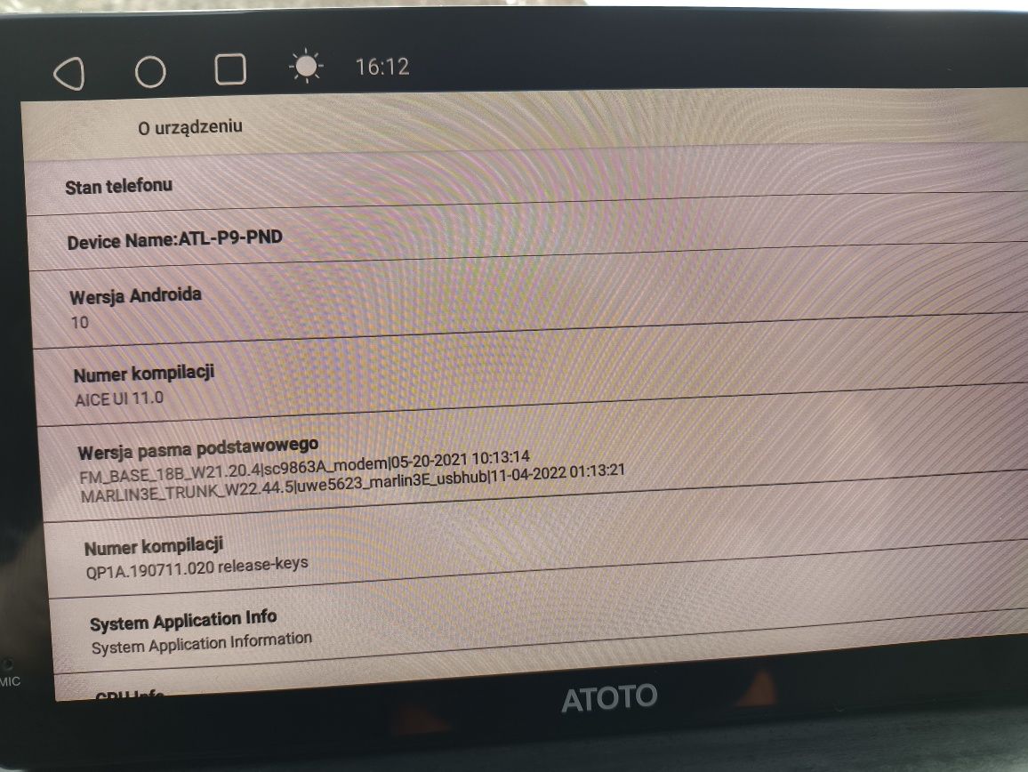 ATOTO P9 9"Cal Android Auto, Apple Carplay, Android OS