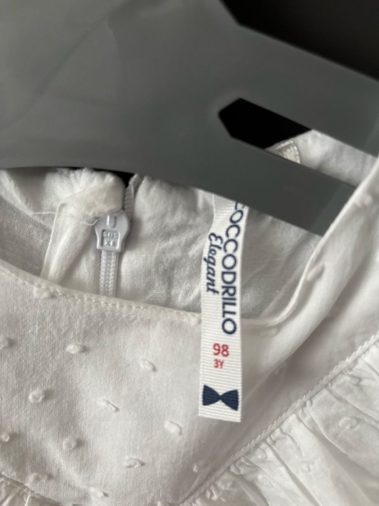 Nowa sukienka coccodrillo oraz sweterek. Rozmiar 98